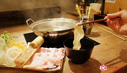 沖繩那霸阿古豬涮涮鍋與豬排專門店推薦「沖繩豬排食堂島豚屋」的阿古豬涮涮鍋