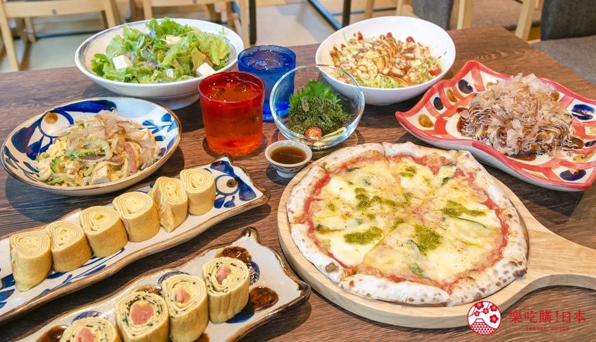 沖繩美食必吃南風中城店嫩滑明太子玉子燒爆漿海葡萄超推薦菜式擺滿桌